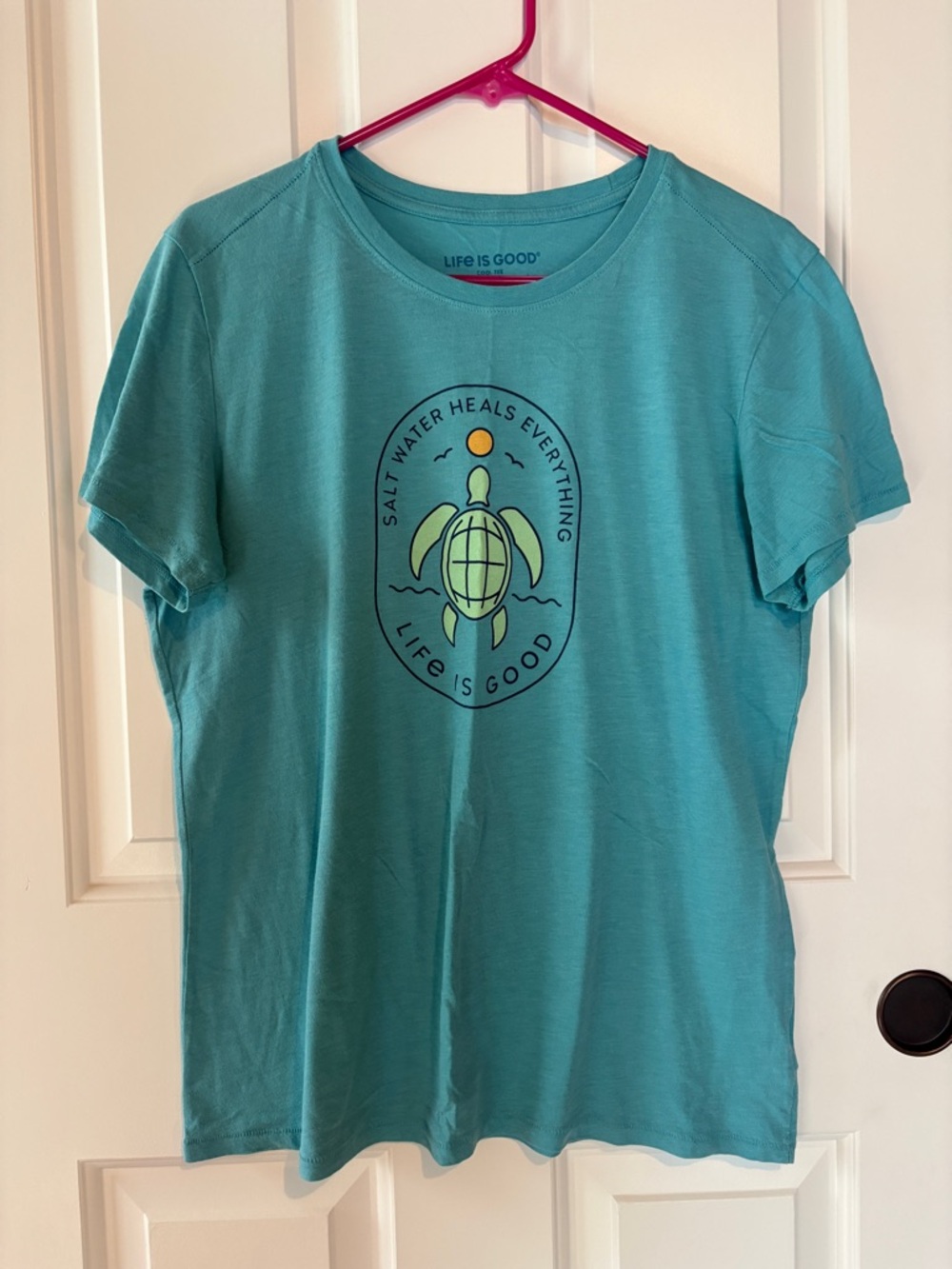 Life Is Good Blue Turtle Tshirt
